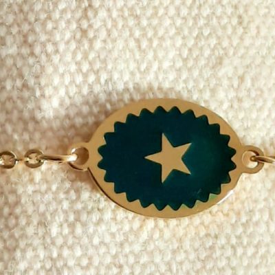 Bracelet Colette vert émeraude