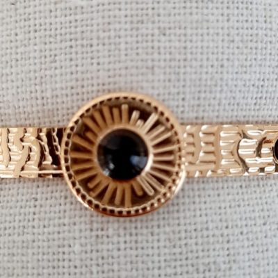 Bracelet Jonc cabochon noir