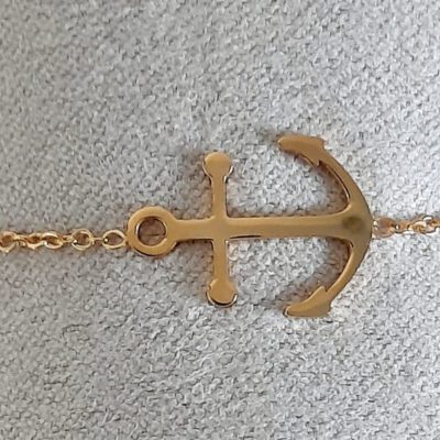 Bracelet ancre marine doré