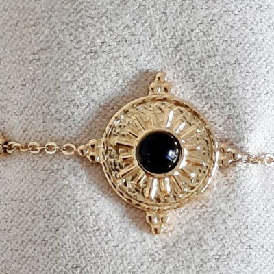 Bracelet boussole noir