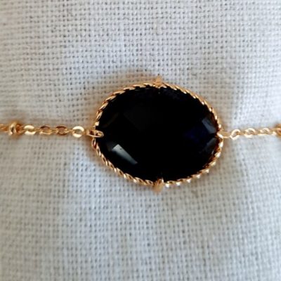 Bracelet facette noir