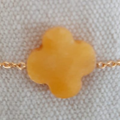Bracelet trèfle jaune