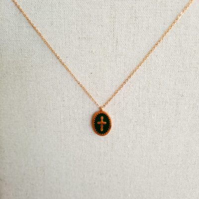 Collier Louisette vert émeraude