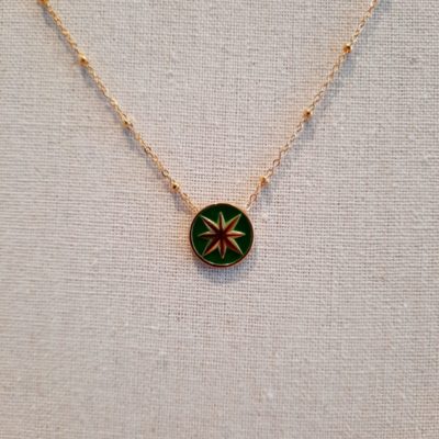 Collier Lucette vert émeraude